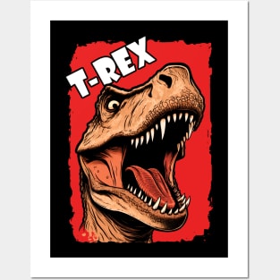 Tyrannosaurus Rex Prehistoric T-Rex Dino Animal Posters and Art